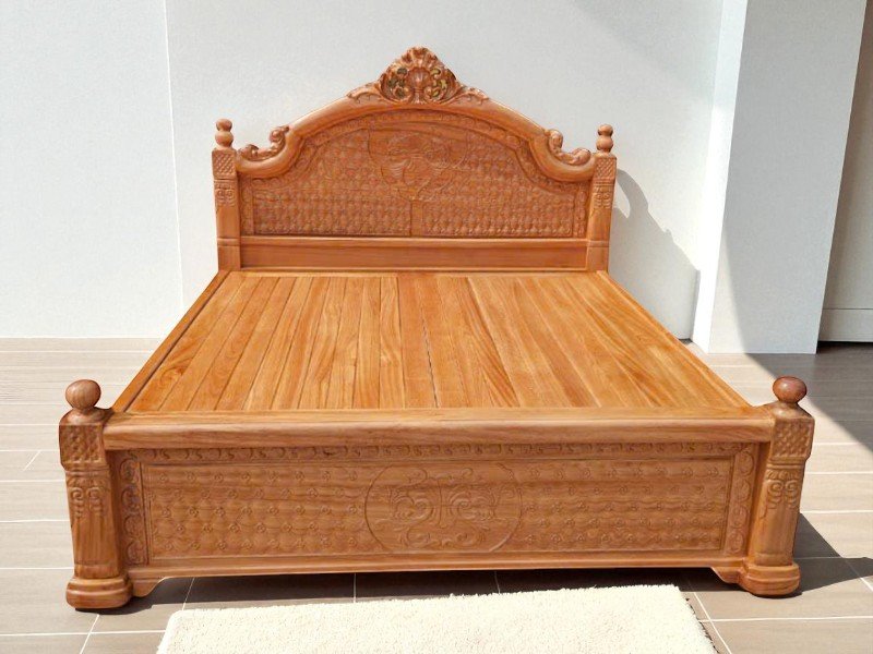 Mẫu Giường Gỗ Đơn Giản Đẹp Dành Cho Mọi Nhà 2 Mẫu giường gỗ đơn giản đẹp