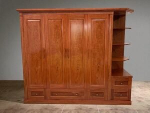 Mẫu tủ quần áo gỗ tự nhiên 6 cánh