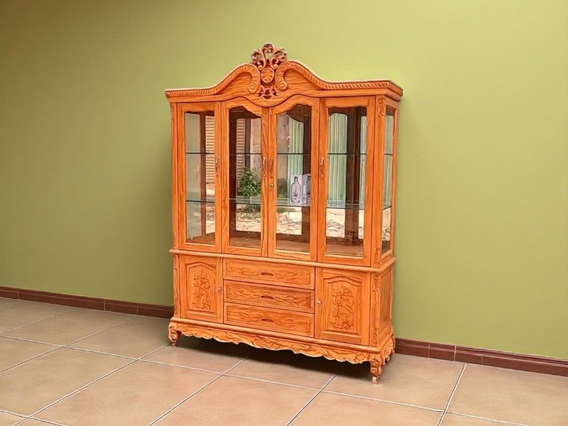 Tủ Rượu Gỗ Sồi – Sự Kết Hợp Giữa Đẹp Và Bền 1 Tủ rượu gỗ sồi