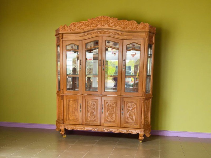 Tủ Rượu Gỗ Sồi – Sự Kết Hợp Giữa Đẹp Và Bền 1 Tủ rượu gỗ sồi
