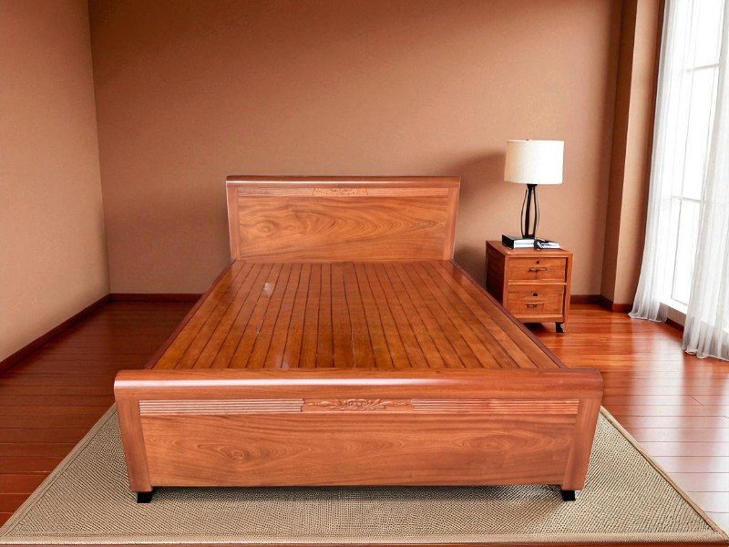Giường gỗ xoan đào 2mx2m2 – Bền đẹp cho phòng ngủ rộng 3 Giường gỗ xoan đào 2mx2m2