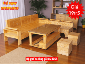 Bộ ghế sa lông gỗ sồi | Mã số 3265 | Giá 18tr5 30 Bộ ghế sa lông gỗ sồi