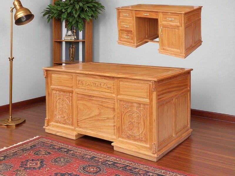 Bàn Giám Đốc Gỗ Gõ Đỏ | Mã số 2731 | Giá 18tr5 2 Bàn giám đốc gỗ gõ đỏ