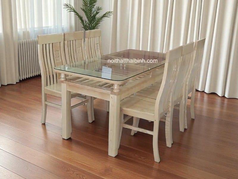 Bộ Bàn Ăn Gỗ Sồi 6 Ghế | Mã số 1271 | Giá 8tr5 2 Bộ bàn ăn gỗ sồi 6 ghế