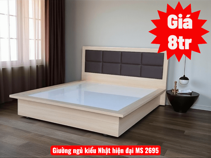 Giường ngủ kiểu Nhật | Mã số 2695 | Giá 8tr 2 Giường ngủ kiểu Nhật