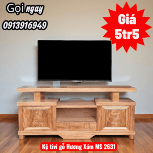 Kệ Tivi Gỗ Hương Xám Tự Nhiên | Mã số 2631 | Giá 5tr5 37 Kệ tivi gỗ hương xám
