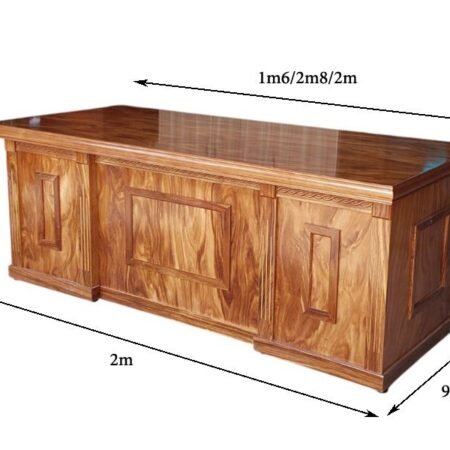 Bàn làm việc gỗ tự nhiên vân hương xám MS 3255