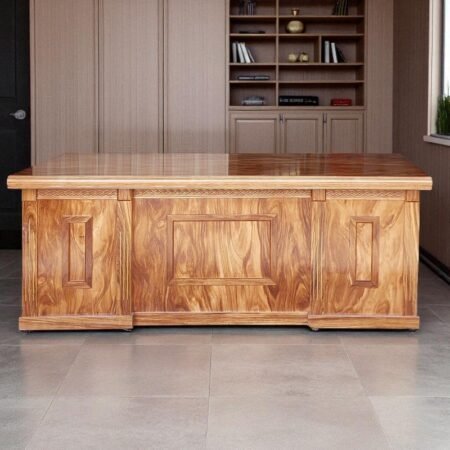 Bàn làm việc gỗ tự nhiên vân hương xám MS 3255