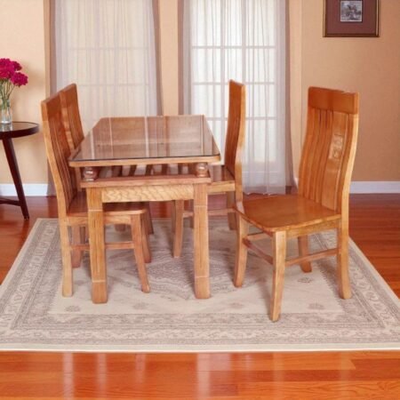Bộ Bàn Ăn Gỗ Xoan Đào 4 Ghế MS 3249