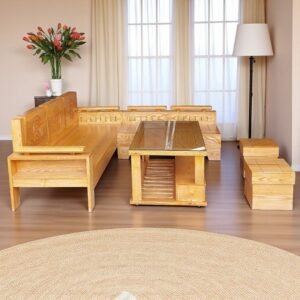 Bộ ghế sa lông gỗ MS 3265 10 Bo ghe sa long go soi tu nhien 3