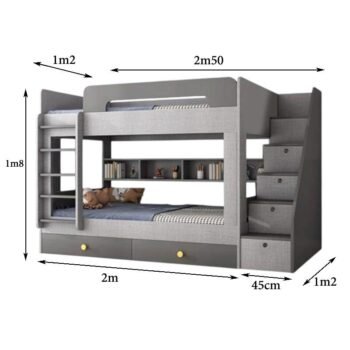 Giường 2 tầng đẹp MS 3254