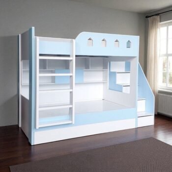 Giường tầng có bàn học và tủ quần áo MS 3428