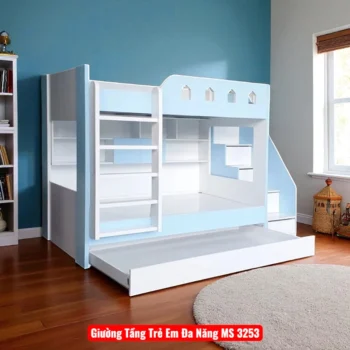 Giường tầng có bàn học và tủ quần áo MS 3428 28 Giường Tầng Trẻ Em Đa Năng MS 3253