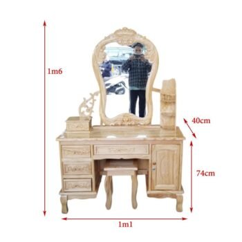 Bàn trang điểm gỗ gõ đỏ MS 3247 9 Bàn trang điểm gỗ gõ đỏ MS 3247