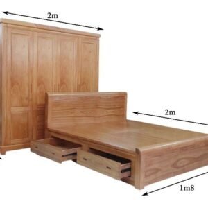 Giường tủ phòng ngủ gỗ MS 3261 11 Kich thuoc giuong tu phong ngu go