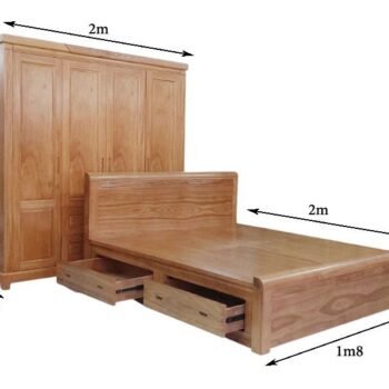 Giường tủ phòng ngủ gỗ MS 3261 11 Giường tủ phòng ngủ gỗ MS 3261