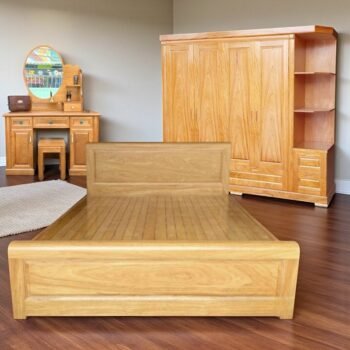 Combo giường tủ bàn trang điểm gỗ tự nhiên MS 3237