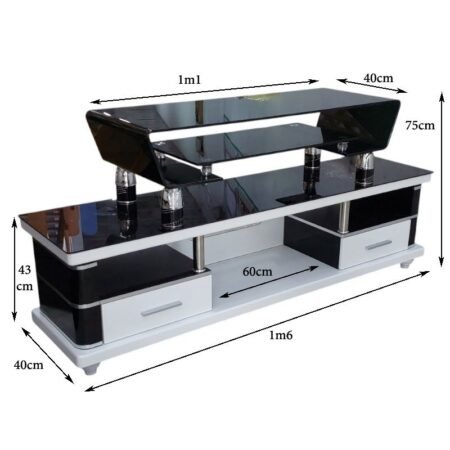 Kệ tivi kính cường lực 2 tầng MS 3257