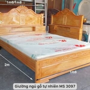 Giường ngủ gỗ gõ đỏ cao cấp MS 3097 9 kich thuoc giuong ngu go go do 3097 1