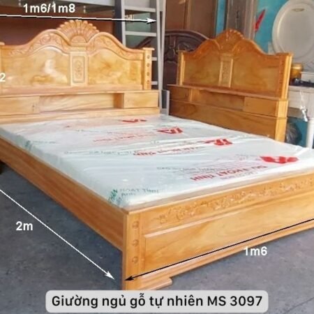 Giường ngủ gỗ gõ đỏ cao cấp MS 3097 9 Giường ngủ gỗ gõ đỏ cao cấp MS 3097