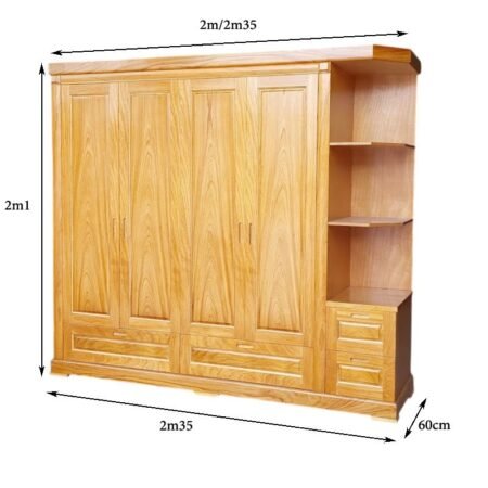Mẫu tủ quần áo gỗ đẹp hiện đại MS 3263