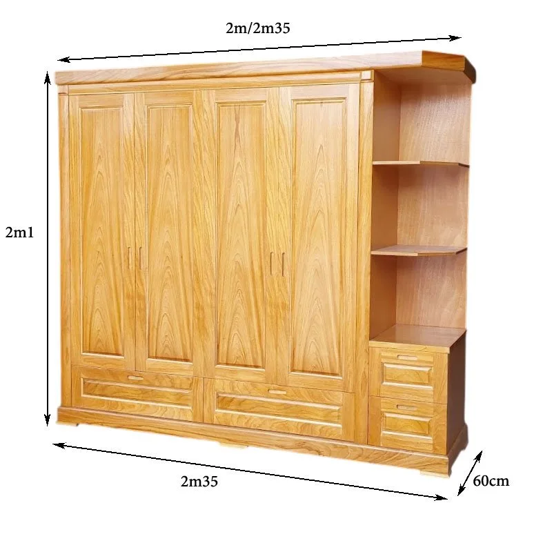 Mẫu tủ quần áo gỗ đẹp hiện đại MS 3263