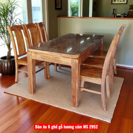 Bộ bàn ăn gỗ MS 2480