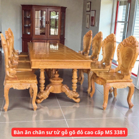Bộ bàn ăn gỗ mặt đá 6 ghế MS 2822