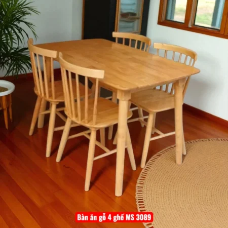 Bộ bàn ăn gỗ MS 2480