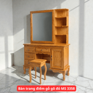 Bàn trang điểm gỗ gõ đỏ MS 3358