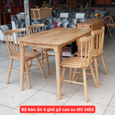 Bộ bàn ăn gỗ mặt đá 6 ghế MS 2822