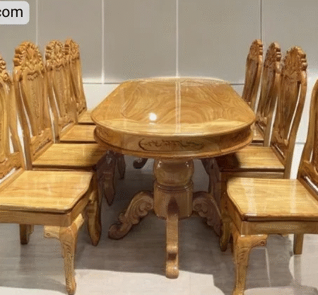 Bộ bàn ăn 8 ghế MS 3084