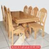 Bộ bàn ăn 8 ghế gỗ gõ đỏ MS 3308