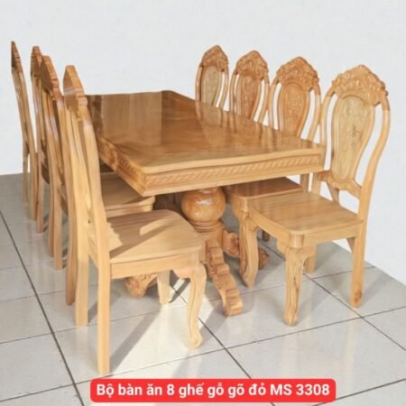 Bộ bàn ăn gỗ mặt đá 6 ghế MS 2822