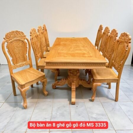 Bộ bàn ăn gỗ mặt đá 6 ghế MS 2822