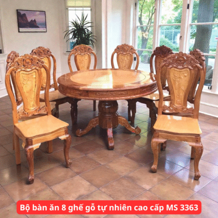 Bộ bàn ăn gỗ mặt đá 6 ghế MS 2822