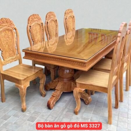 Bộ bàn ăn gỗ mặt đá 6 ghế MS 2822