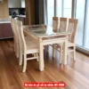 Bộ bàn ăn gỗ sồi tự nhiên MS 3098