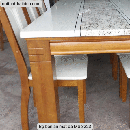 Bộ bàn ăn gỗ gõ đỏ 8 ghế MS 2910