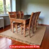 Bộ bàn ghế ăn gỗ hương xám tự nhiên MS 3205