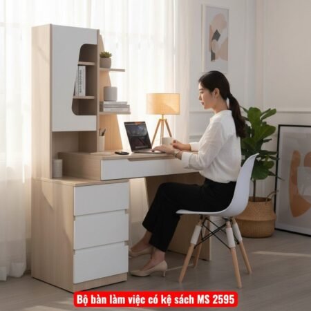 Bàn học kết hợp tủ quần áo MS 1931