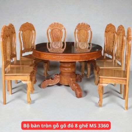 Bộ bàn ăn gỗ mặt đá 6 ghế MS 2822