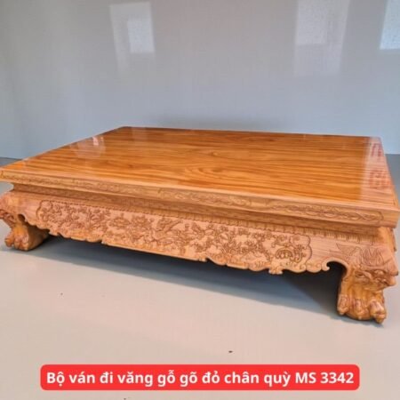 Đi văng gỗ gõ đỏ tự nhiên MS 3286