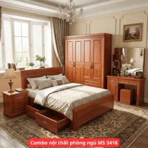 Combo nội thất phòng ngủ MS 3418