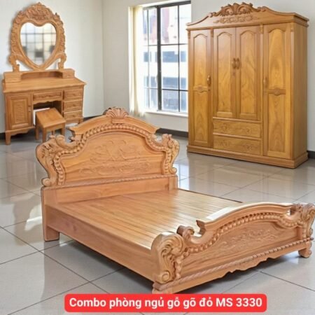 Bộ phòng ngủ gỗ hương xám MS 1944