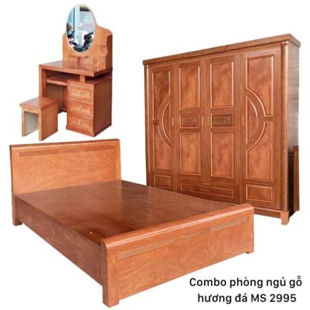 Combo phòng ngủ gỗ hương đá MS 2995
