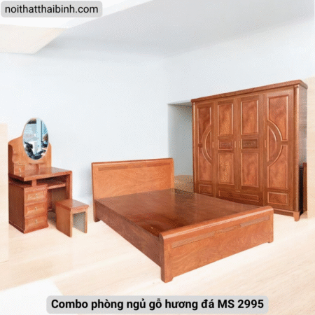 Combo phòng ngủ gỗ hương đá MS 2995
