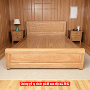 Giường Ngủ Gỗ Tự Nhiên Vân Gõ Dát Phản MS 2942