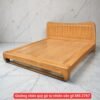 Giường chân quỳ gỗ tự nhiên vân gõ MS 2767
