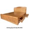 Giường gỗ tự nhiên vân gõ đẹp MS 2989